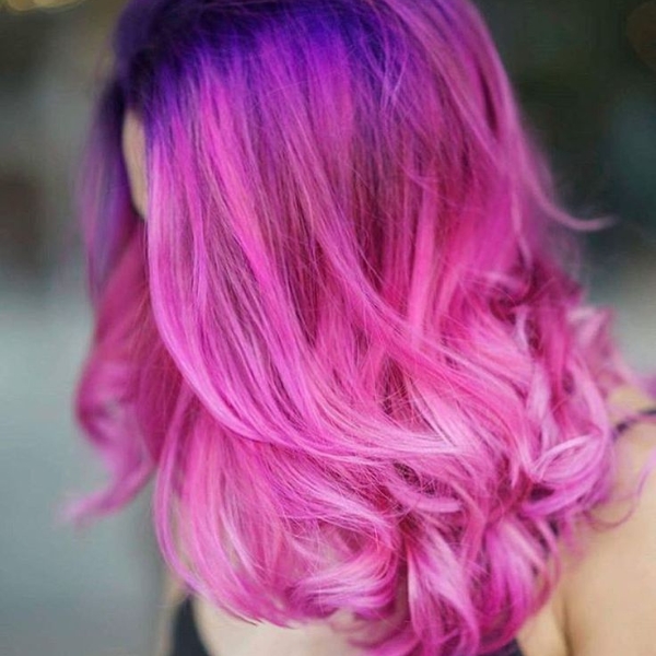 Bright Pink and Purple Hair