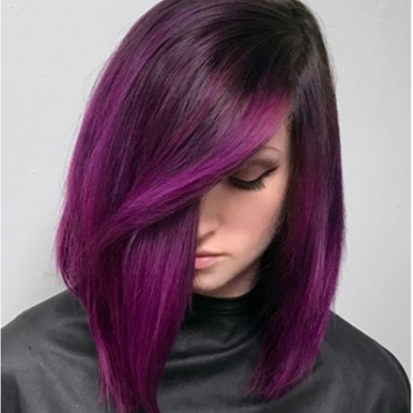Short Pink and Purple Hair