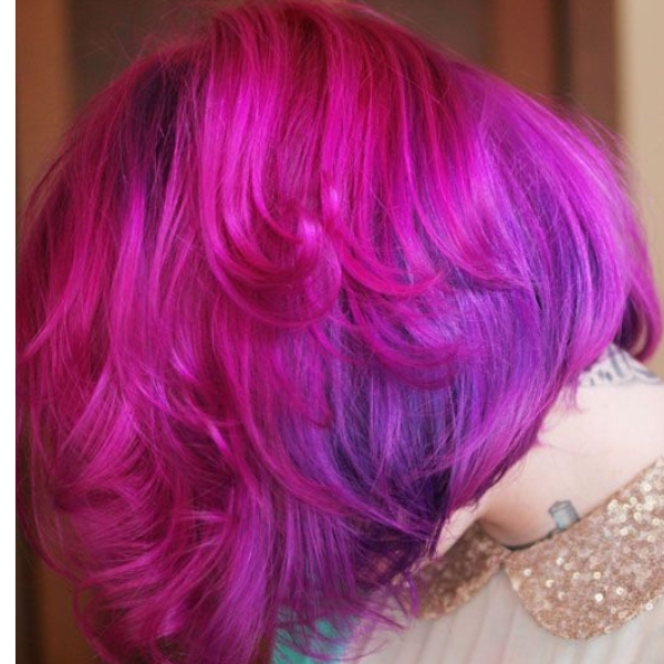 Pink and Purple Hair Mixed