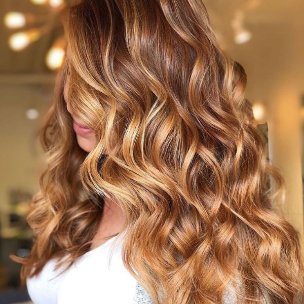 Ashy Brown Hair with Honey Blonde Highlights