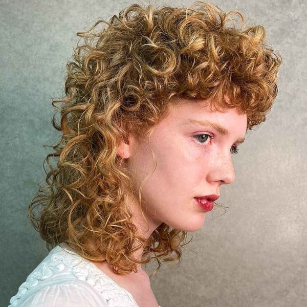 Modern Mullet Curly Hair