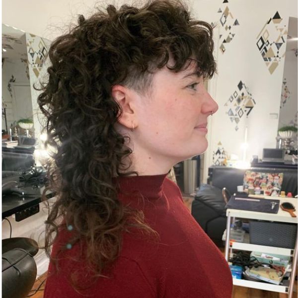 Undercut Mullet Curly Hair
