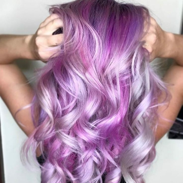 Pink and Purple Silver Hair
