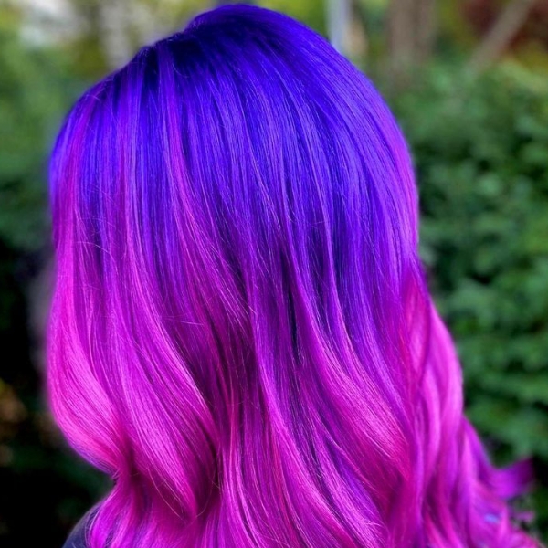 Pink and Purple Teal Hair