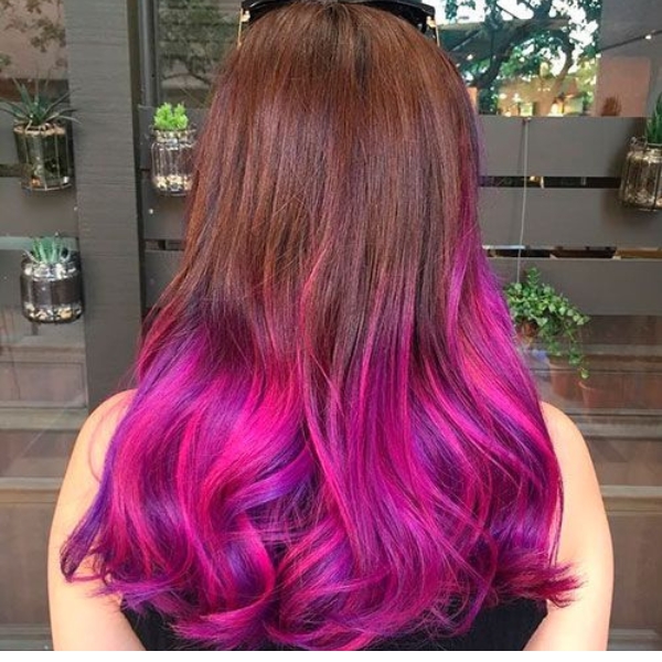 Pink and Purple Bob Hair