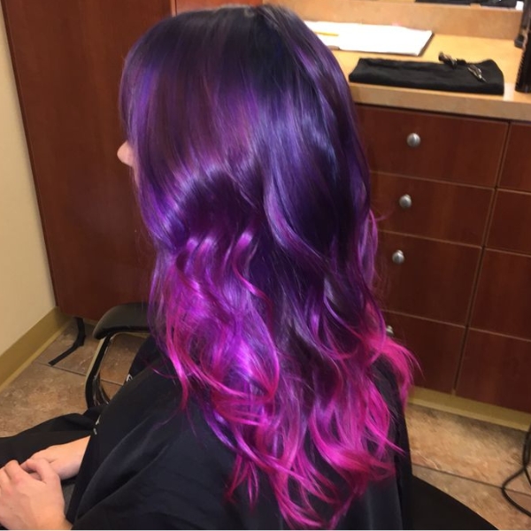 Pink and Purple Mix Hair Dye