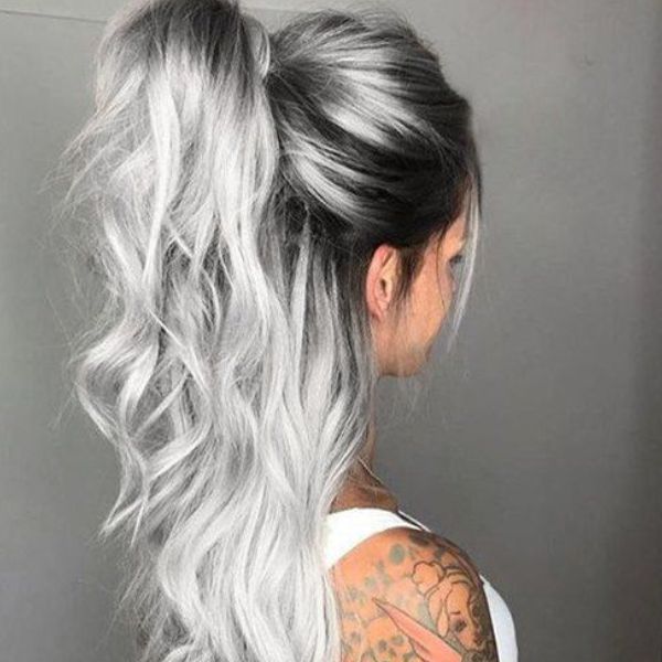 Ash gray ombre hair color