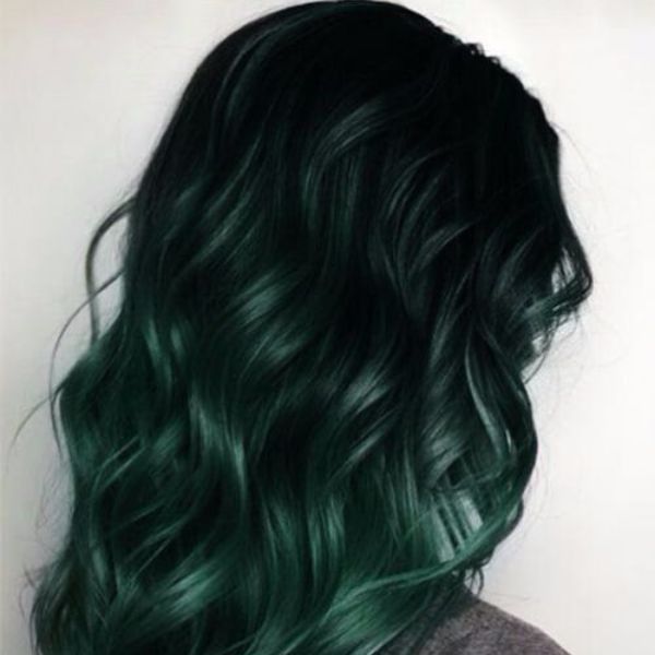 Emerald green hair dye for dark hair 