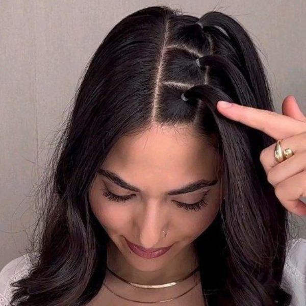 Hairstyles with rubber bands straight hair