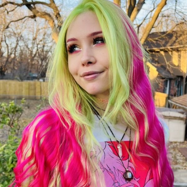 Pink and green hair hashira