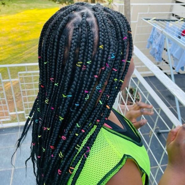 Rubber band braids hairstyles