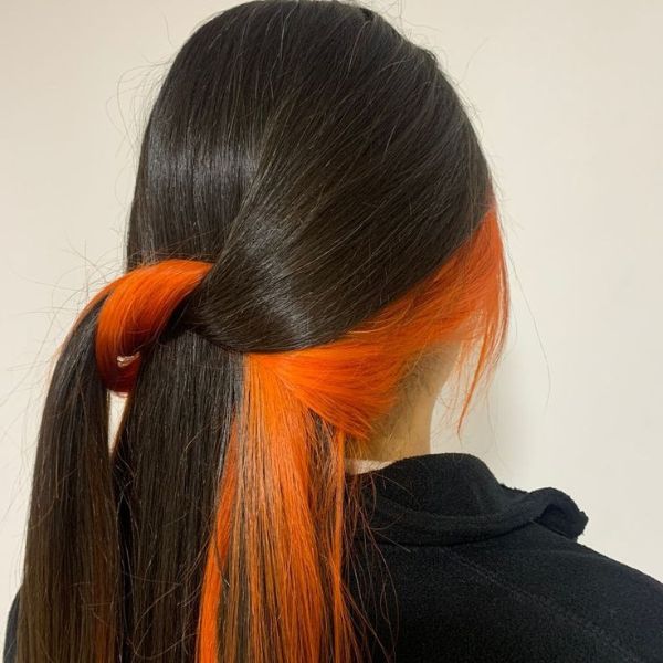 Orange and Black hairstyles